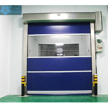 Wind and rain resistant PVC rolling shutter door